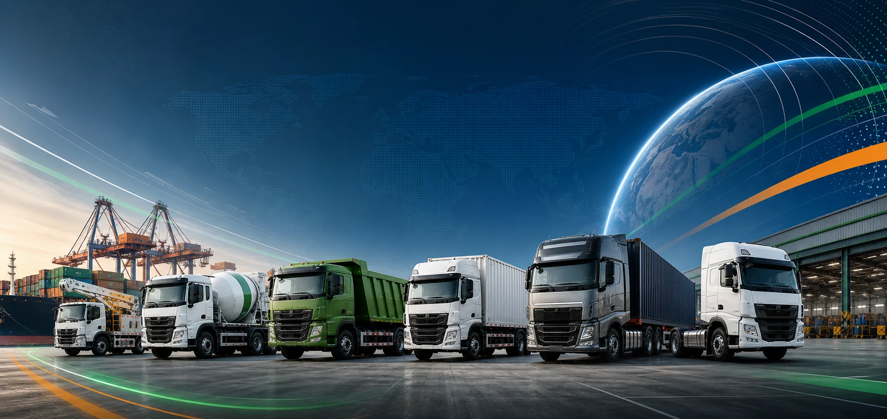 Global used commercial vehicle export service