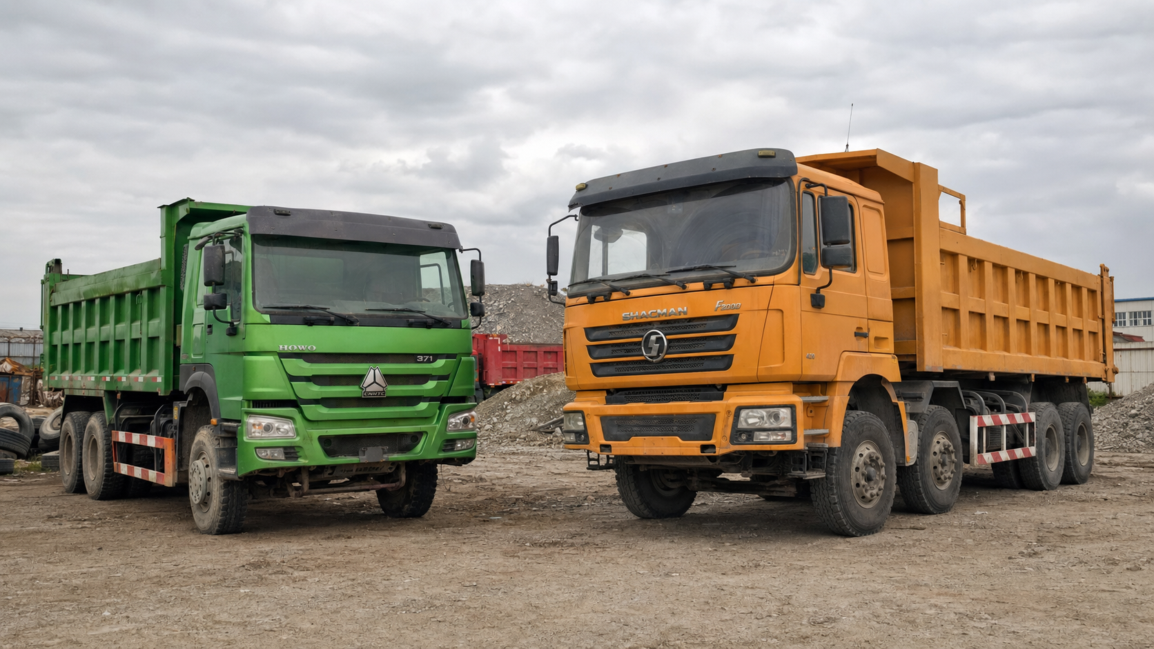 Different dump truck models for construction applications