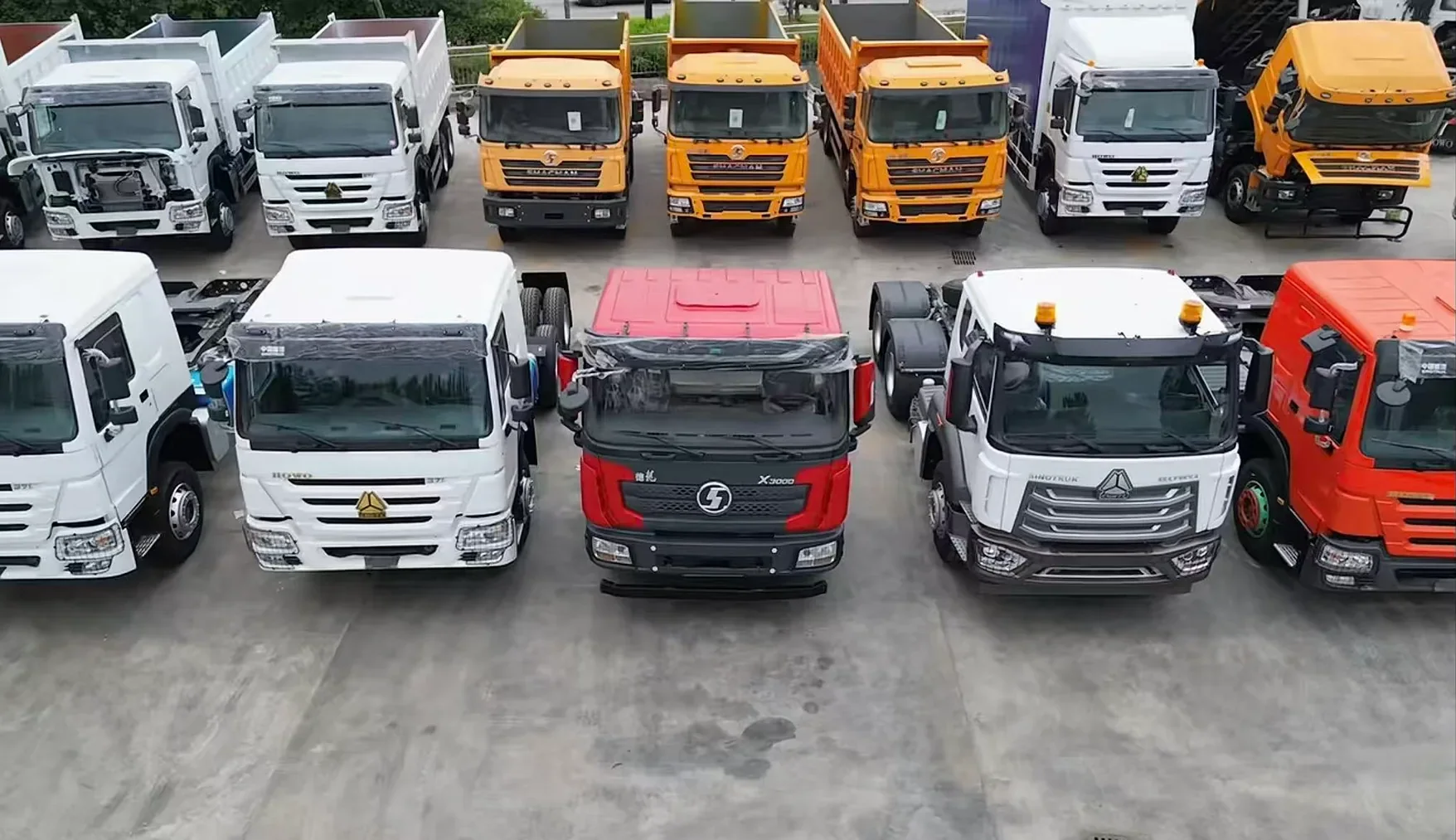 Large inventory of used commercial vehicles