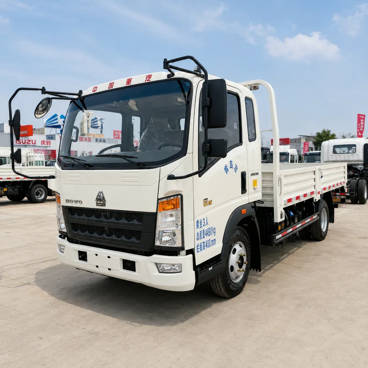 HOWO Hanjiang 4×2 Dropside Cargo Truck 116 / 130 / 140 / 160HP Available detail photo